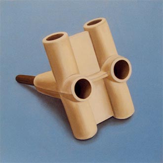 Triple plug, painting by Teresa Dias Coelho